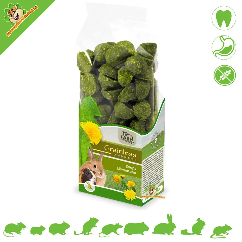 Wyjątkowa oferta JR Farm Grainless Drops Dandelion 140 gramów