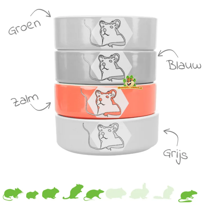 Wyprzedaż Ceramiczna miska na jedzenie/wodę Kolorowy chomik 8 cm