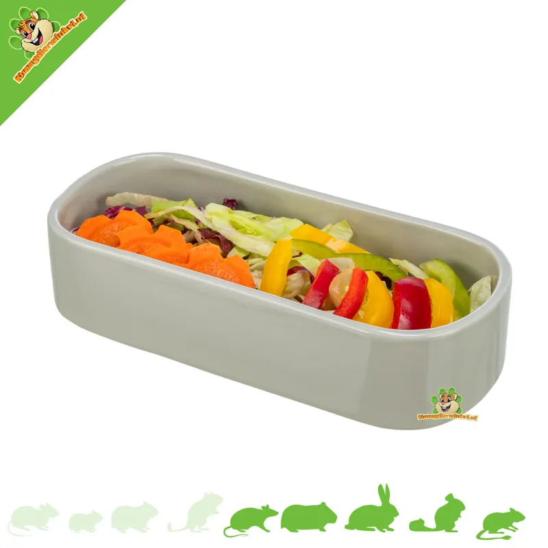 Oferta czasowa Długa ceramiczna miska na jedzenie/wodę 22 cm