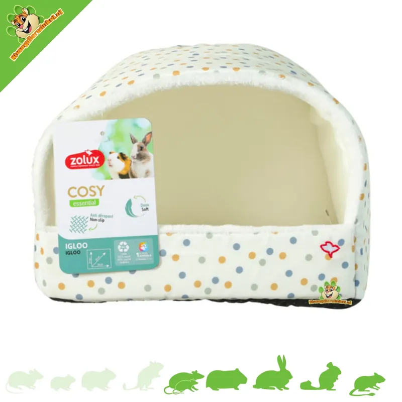 Zniżka Domek igloo dla świnek morskich i królików 28 cm – wytrzymały domek do chowania i spania Neolife