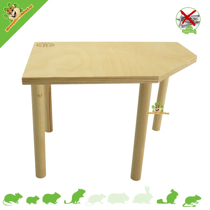 Drewniana platforma narożna 22 lub 32 cm dla gryzoni Tylko do końca tygodnia