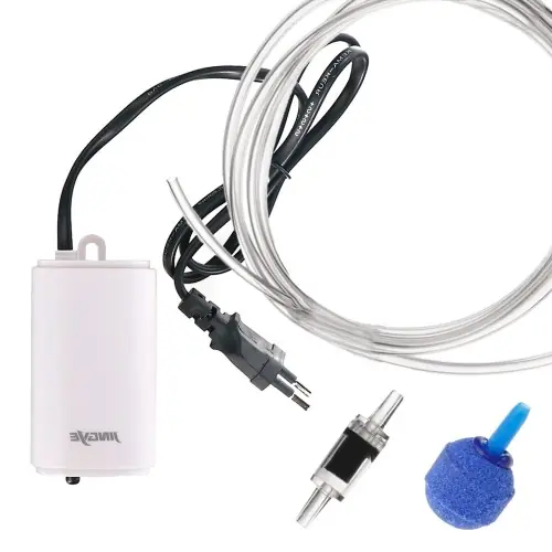 Szybka wysyłka CICHY NAPOWIETRZACZ DO AKWARIUM 1W 180l/h + KAMIE艃 + ZAW脫R PRZECIWZWROTNY + W臉呕YK 2m