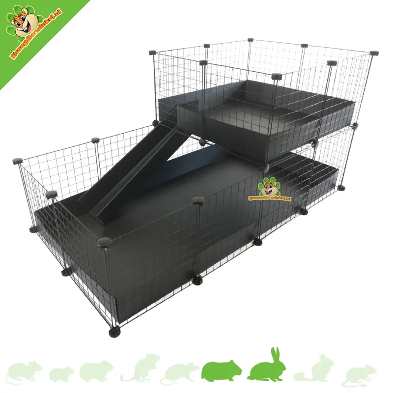 Nie przegap Klatki C&C® 4x2 + Loft 2x2 – Przestronna klatka dla świnki morskiej