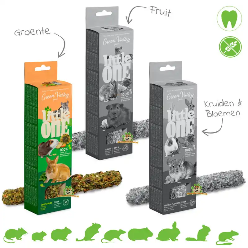 Popularny Little One Green Valley Pałeczki bez zbóż dla gryzoni i królików