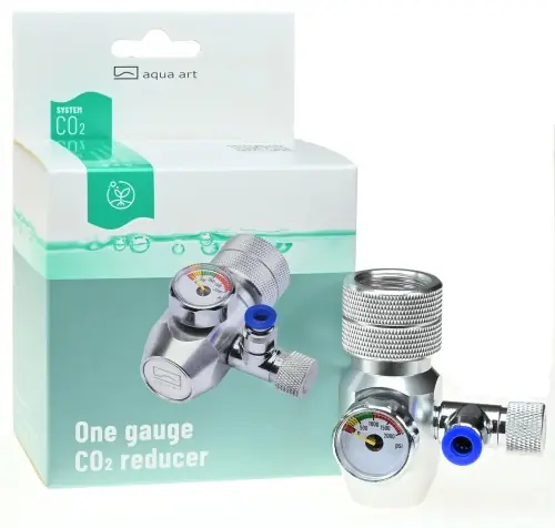 Reduktor CO2 do akwarium + 1 manometr + zaw贸r ig艂owy + szybkoz艂膮czka Bezpieczna płatność