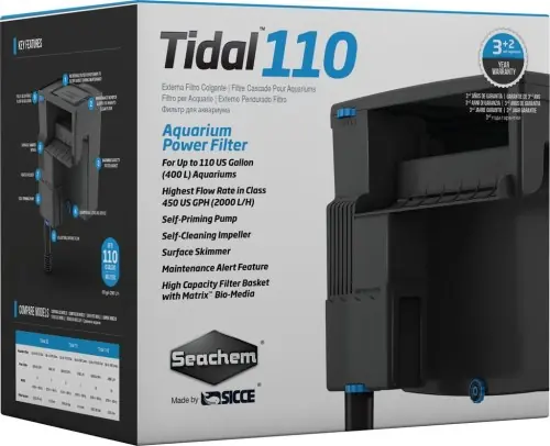 Premium SEACHEM TIDAL 110 FILTR KASKADOWY DO AKWARIUM 400L