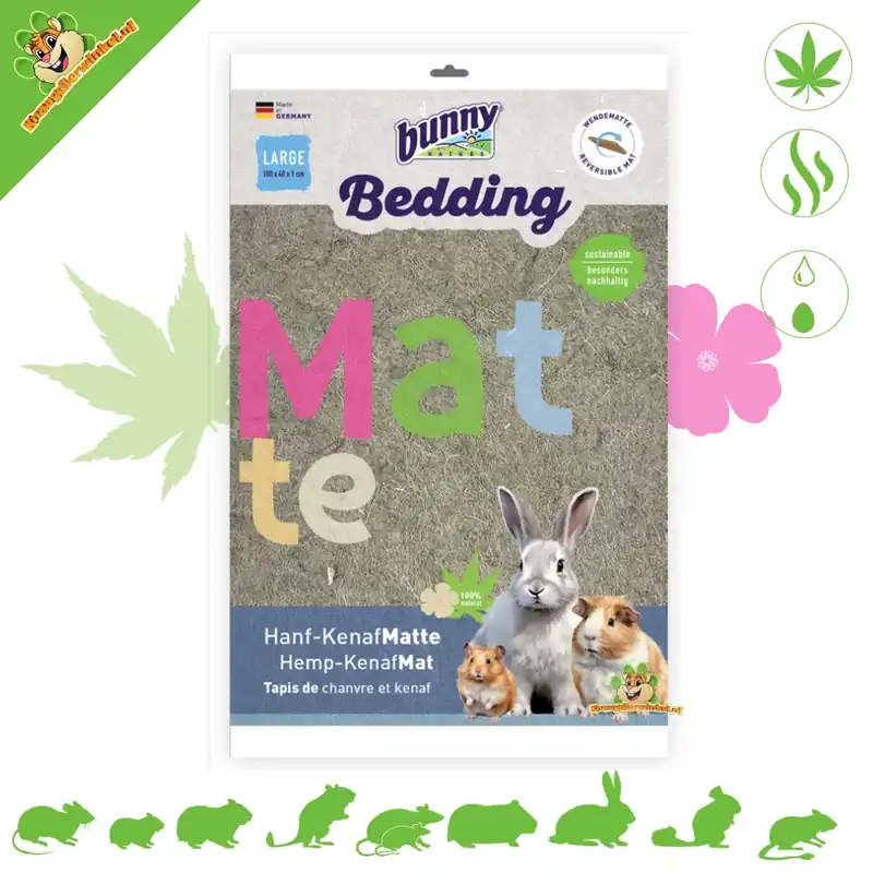Łatwy zwrot Pościel Hemp-Kenaf Mata dwustronna mata z konopi i kenafu