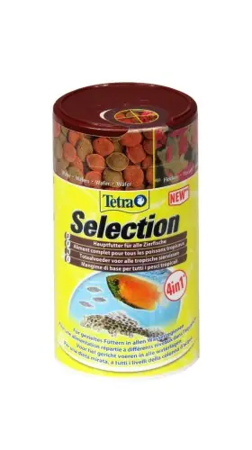 Hit cenowy TETRA SELECTION: TETRA MIN, WAFER MIX, MIN GRANULES, MIN CRISPS 100ml 4 POKARMY W 1 PUSZCE