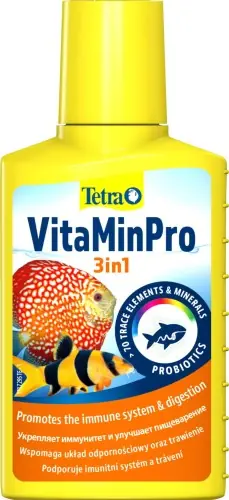 Rabat TETRA VitaMinPro 3in1 100ml WITAMINY PIERWIASTKI 艢LADOWE PROBIOTYKI DLA RYB AKWARIOWYCH