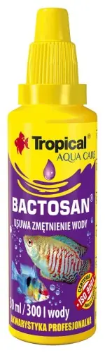 Wyjątkowa oferta TROPICAL BACTOSAN 30ml KLARUJE WOD臉 W AKWARIUM
