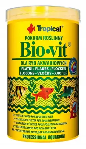 TROPICAL BIO-VIT 1000ml POKARM RO艢LINNY DLA RYBEK Nowość