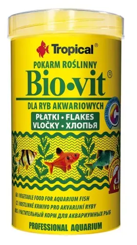TROPICAL BIO-VIT 500ml POKARM RO艢LINNY DLA RYBEK Nowy