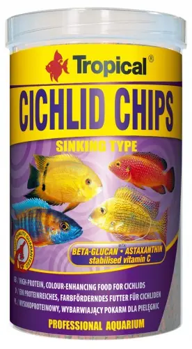 Oferta limitowana TROPICAL CICHLID CHIPS 1000ml POKARM DLA PIEL臉GNIC