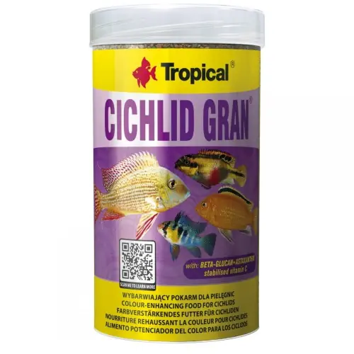 Tropical Cichlid Gran 250ml/138g POKARM WYBARWIAJ膭CY DLA PIEL臉GNIC Kup teraz
