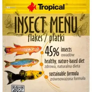 TROPICAL INSECT MENU FLAKES 12g Pokarm dla ryb akwariowych 45% Owad贸w Nowość