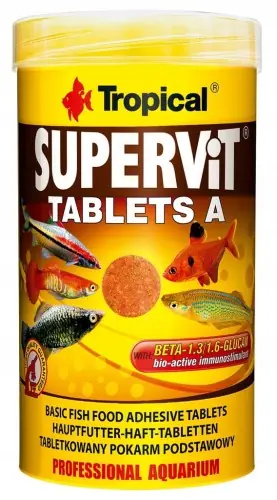 Tylko dziś TROPICAL SUPERVIT TABLETS A 250ml TABLETKI DLA RYB