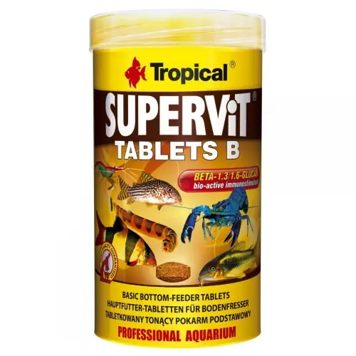 Tylko do końca tygodnia TROPICAL SUPERVIT TABLETS B 250ml - POKARM PREMIUM DLA RYB AKWARIOWYCH TABLETKI