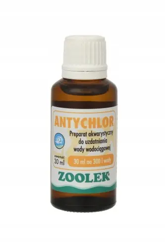 ZOOLEK ANTYCHLOR 30ml UZDATNIACZ WODY KRANOWEJ Ekspresowa dostawa