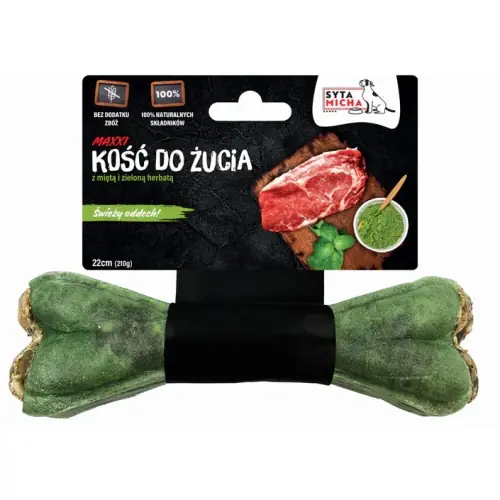 SYTA MICHA Ko艣膰 do 偶ucia dla psa na 艣wie偶y oddech 22cm MAXI Tylko dziś