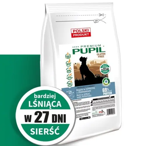 Najlepsza cena PUPIL Premium Adult Medium & Large Szprotka 12 kg