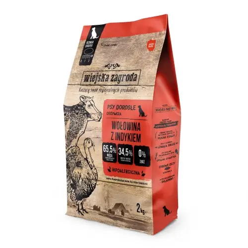 Ograniczona ilość Wiejska Zagroda Wo艂owina z Indykiem 2kg