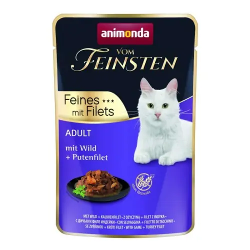 ANIMONDA Adult Cat Fileciki z Dziczyzn膮 i Indykiem 85g Bezpieczna płatność