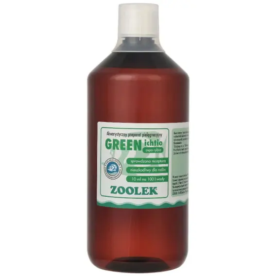 Promocja Zoolek Green Ichtio 1000 ml – preparat na ospę rybią (białe kropki)