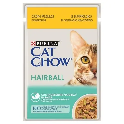Bestseller Purina Cat Chow Hairball z kurczakiem w sosie 85g