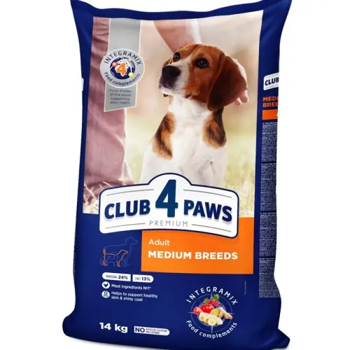 CLUB 4 PAWS Adult Medium Kurczak 14kg Super okazja