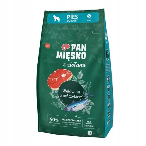 Wyprzedaż Pan Mi臋sko z Zio艂ami Wo艂owina z Tu艅czykiem S 3kg