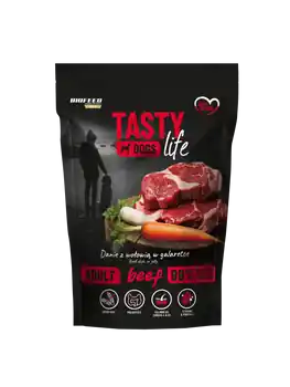 Hit cenowy Tasty Dogs Life WO艁OWINA 90% - danie w galaretce (saszetka) 500 g