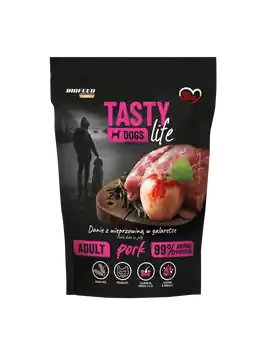 Niska cena Tasty Dogs Life WIEPRZOWINA 90% - danie w galaretce (saszetka) 500g