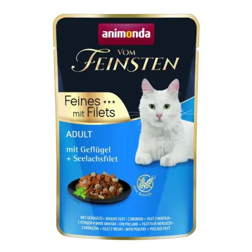 Tani ANIMONDA Adult Cat Fileciki z Dr贸b + filet z mintaja 85g