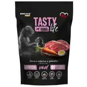Tasty Dogs Life CIEL臉CINA 90% - danie w galaretce (saszetka) 150g dla szczeni膮t (1) Hit sprzedaży