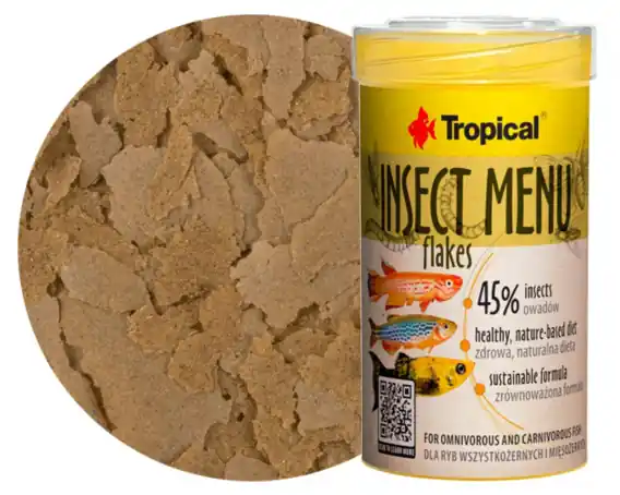 Hit cenowy Tropical Insect Menu Flakes 100ml 20g Pokarm dla mięsożernych ryb