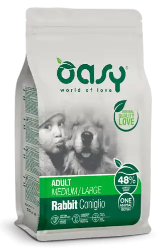 OASY ONE ANIMAL PROTEIN Adult Medium/Large Rabbit 2,5kg Hit cenowy