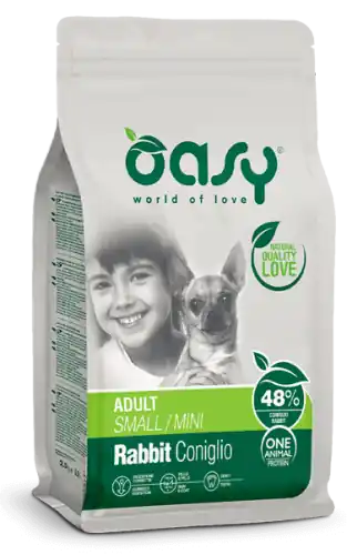 Nie przegap OASY ONE ANIMAL PROTEIN Adult Small/Mini Rabbit 2,5kg
