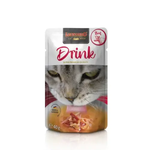 LEONARDO Drink dla kot贸w wo艂owina 40g Okazja