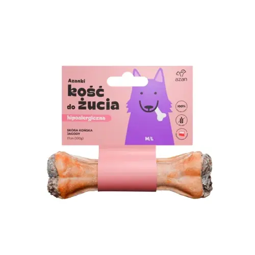 Dodaj do koszyka AZANKI Ko艣膰 do 偶ucia M/L ze sk贸ry ko艅skiej z jagodami 17cm