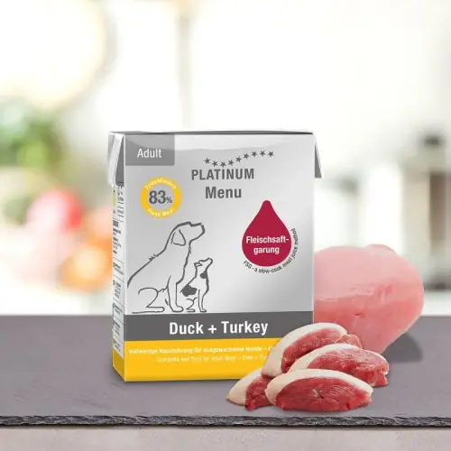 Ekspresowa dostawa PLATINUM Menu Adult Duck+Turkey 185g