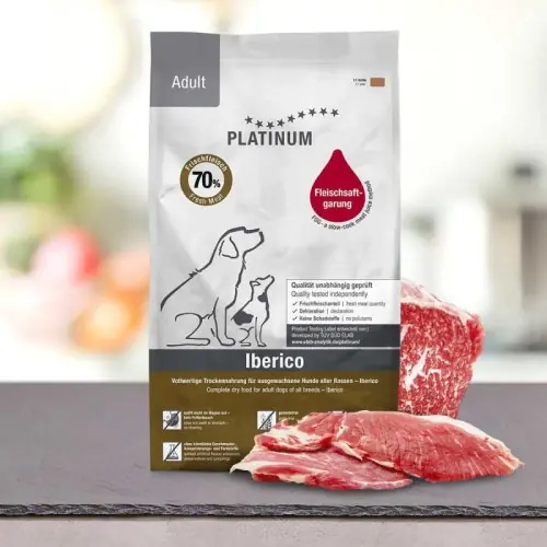 Dodaj do koszyka PLATINUM Adult Iberico P贸艂wilgotna karma dla ps贸w doros艂ych 1,5kg
