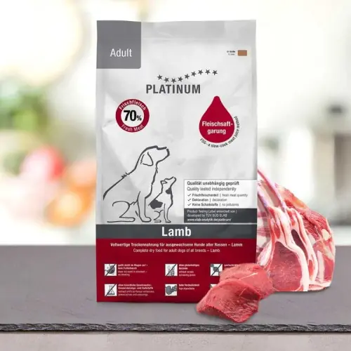 Hit sprzedaży PLATINUM Adult Lamb P贸艂wilgotna karma dla ps贸w doros艂ych 1,5kg