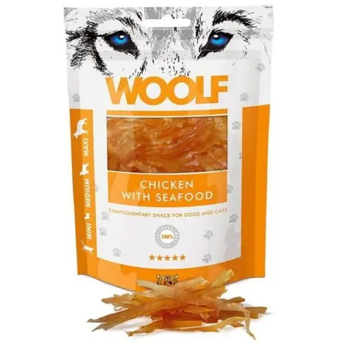 WOOLF Chicken With Seafood - kurczak z owocami morza 100g Szybka dostawa