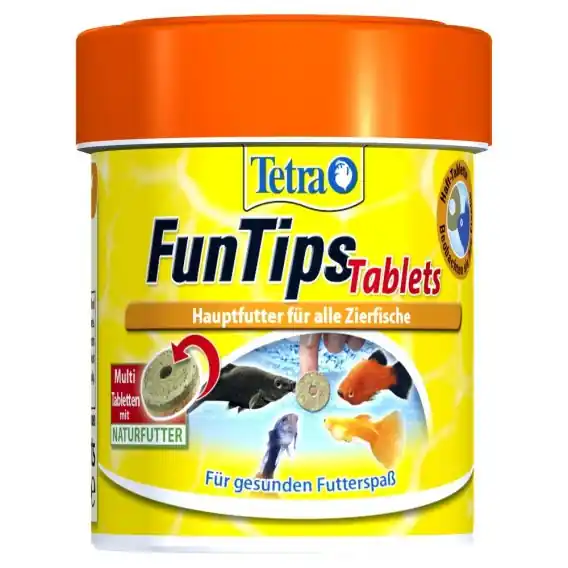 Popularny TETRA FunTips Tablets 75 tab. pokarm dla ryb przyczepiany do szyby akwarium (T111172)