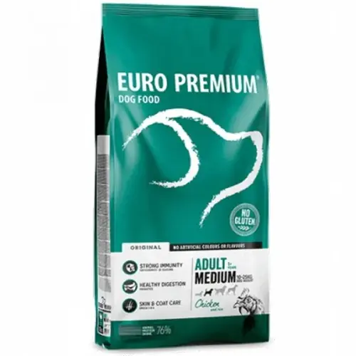 Euro Premium Medium Adult Kurczak 12 kg +gratis Tani
