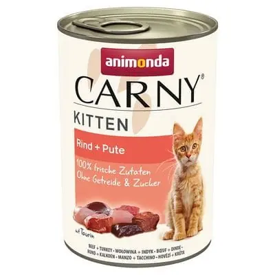 ANIMONDA CARNY Kitten Indyk z wo艂owin膮 400g Nowy