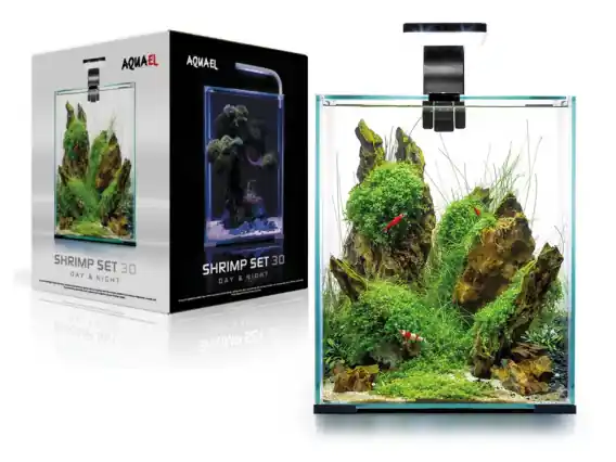 Wybór klientów AQUAEL Shrimp Set 30 czarny – krewetkarium z LED Day & Night