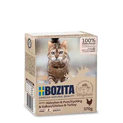 BOZITA Kawa艂ki mi臋sa z kurczakiem i indykiem w sosie 370g Taniej