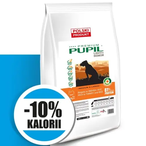 Oferta czasowa PUPIL Premium Light & Senior Medium & Large Indyk 3kg