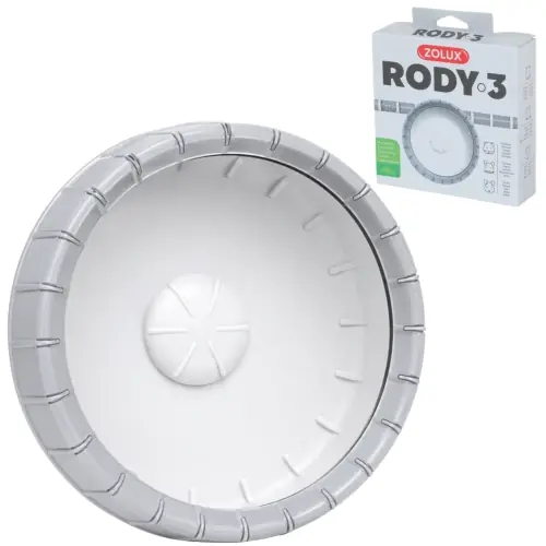 Zolux Ko艂owrotek RODY3 bia艂y cichy do klatki dla chomika gryzoni 14 cm Ostatnia szansa